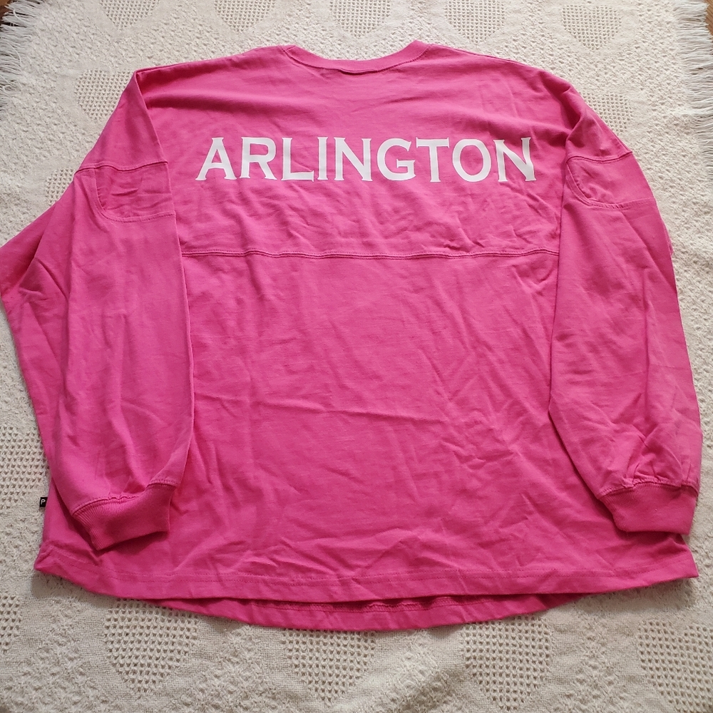 Womens fuchsia pink oversized Pennant sportswear Arlington sweatshirt sweater - Picture 11 of 16